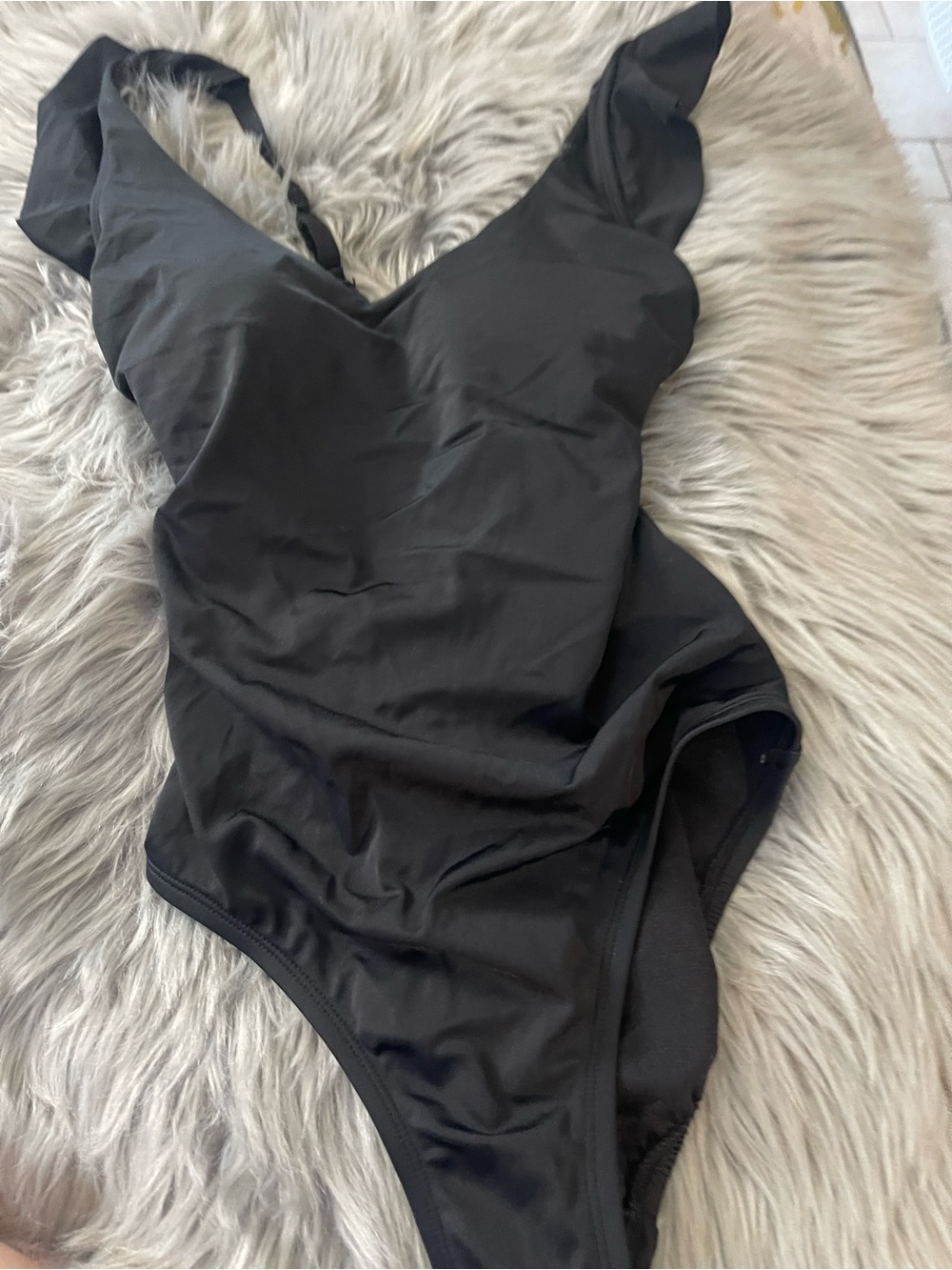 Time and Tru Black One Piece Swimsuit Women’s Size Small (4-6) Item #2812